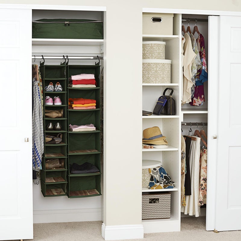 Household Essentials Fabric Storage Boxes with Lids and Handles, Natural - Image 3